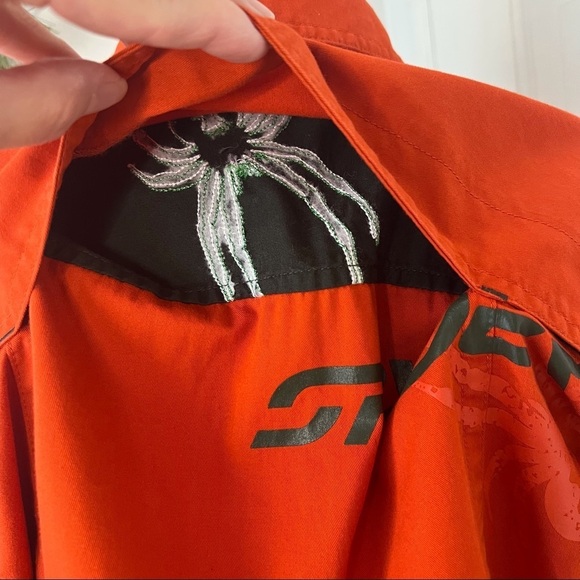 Spyder Burnt Orange Button Down Utility Shacket 100% Cotton - Picture 13 of 16